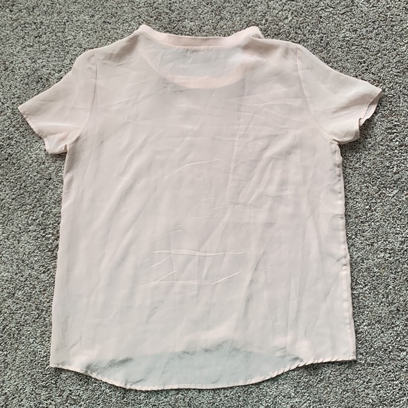 Anine Bing Silk Crewneck Shortsleeve Blouse - Picture 6 of 8